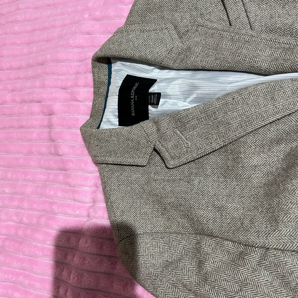 Banana Republic Classic Gray Herringbone Jacket